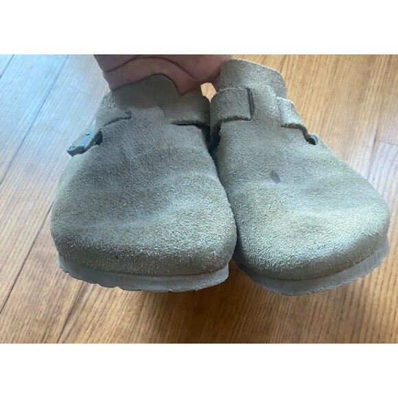 BIRKENSTOCK Boston Soft Footbed Clog Unisex Slip On Size M5 W7 Taupe Boho Indie - Picture 9 of 10